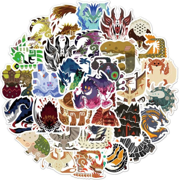 10/30/50PCS Monster Hunter Graffiti Stickers