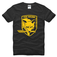 Metal Gear Solid MGS Fox Hound Video Game Mens Men T Shirt Tshirt Fashion 2015 Short Sleeve Cotton T-shirt Tee Camisetas Hombre